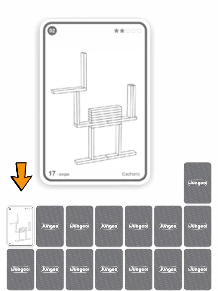 Jogo Desafio Montagem Plaquetas de Equilíbrio de Madeira MDF