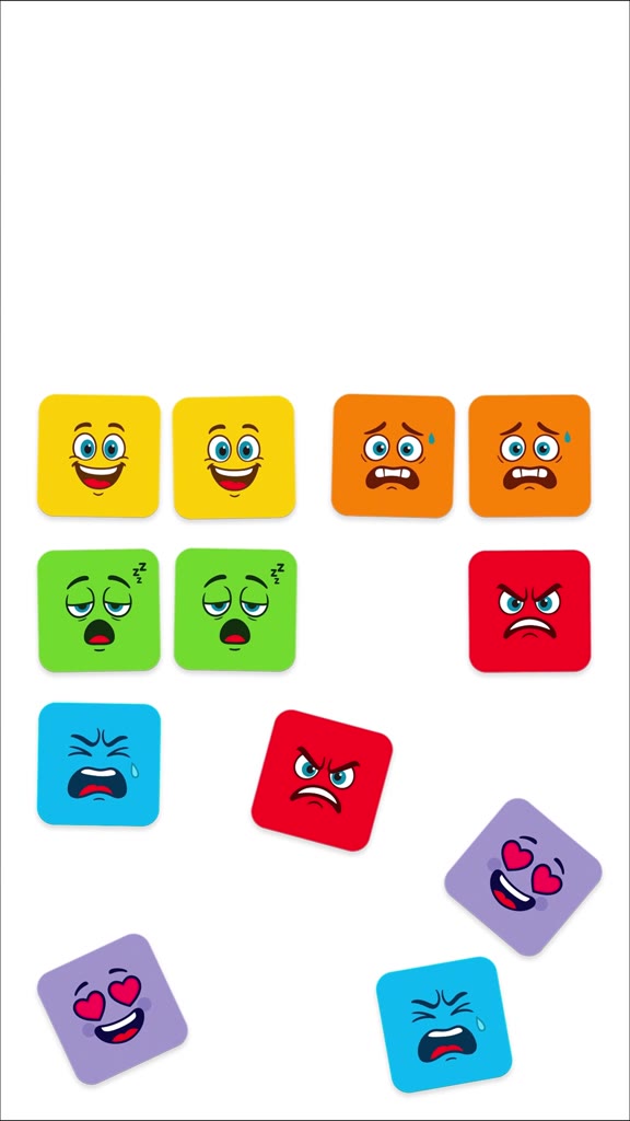 Jogo Educativo da Memória Emoções e Cores em Madeira 12 Peças