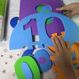 Brinquedo Educativo Jogo Amarelinha de Números em EVA