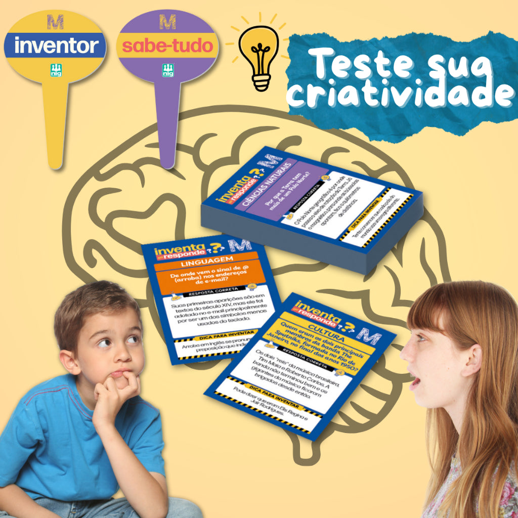 JOGO INVENTA OU RESPONDE - DESAFIE SEU CONHECIMENTO E CRIE SUAS PRÓPRIAS INVENTAÇÕES!