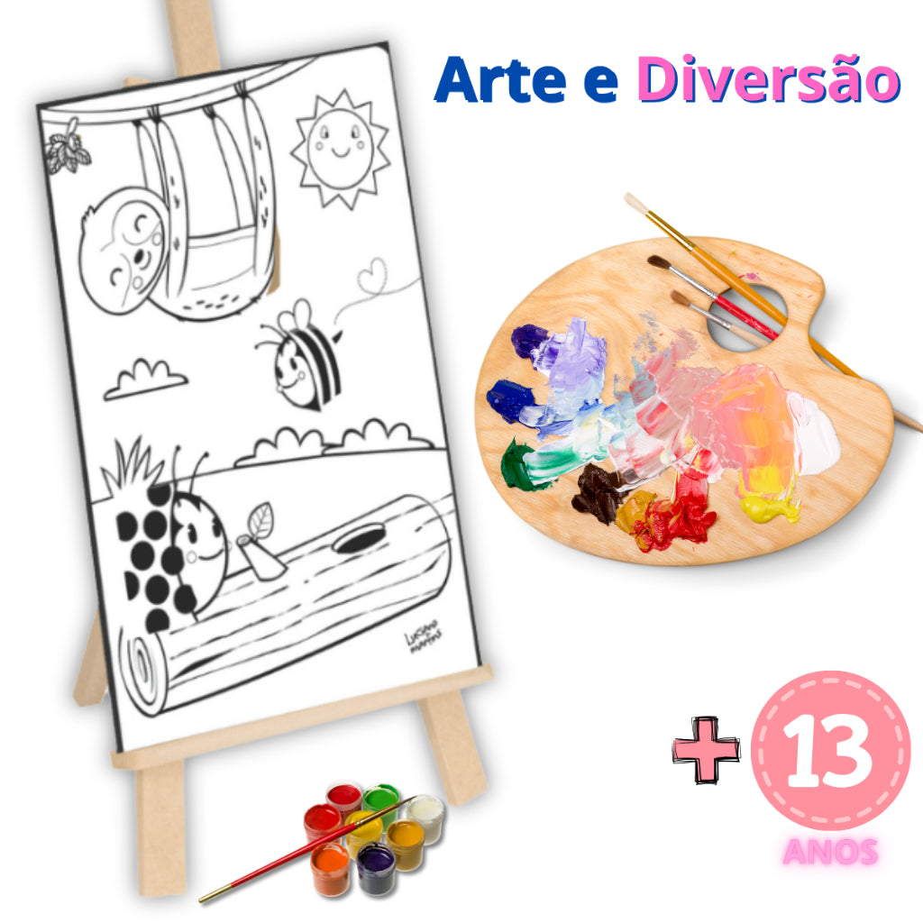 KIT DE PINTURA - DESPERTE A CRIATIVIDADE E TALENTO ARTÍSTICO DO SEU FILHO!