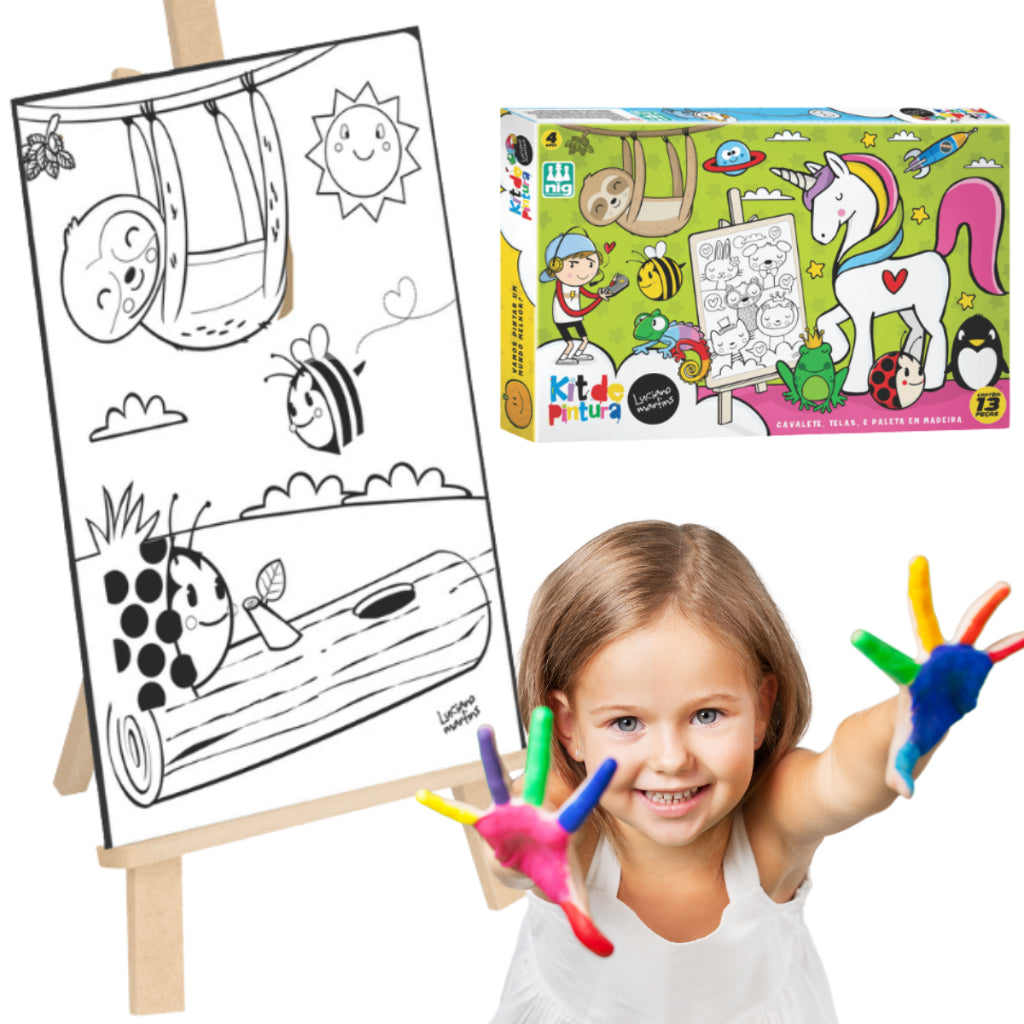KIT DE PINTURA - DESPERTE A CRIATIVIDADE E TALENTO ARTÍSTICO DO SEU FILHO!