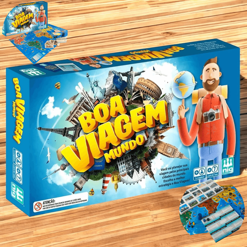 JOGO BOA VIAGEM MUNDO - UM MUNDO DE APRENDIZADO E DIVERSÃO PARA SEU FILHO!