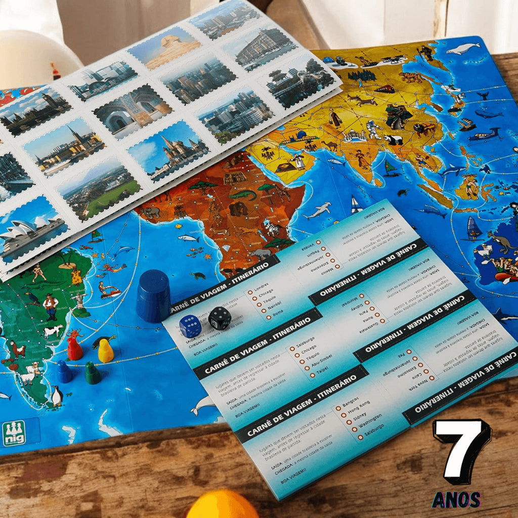 JOGO BOA VIAGEM MUNDO - UM MUNDO DE APRENDIZADO E DIVERSÃO PARA SEU FILHO!