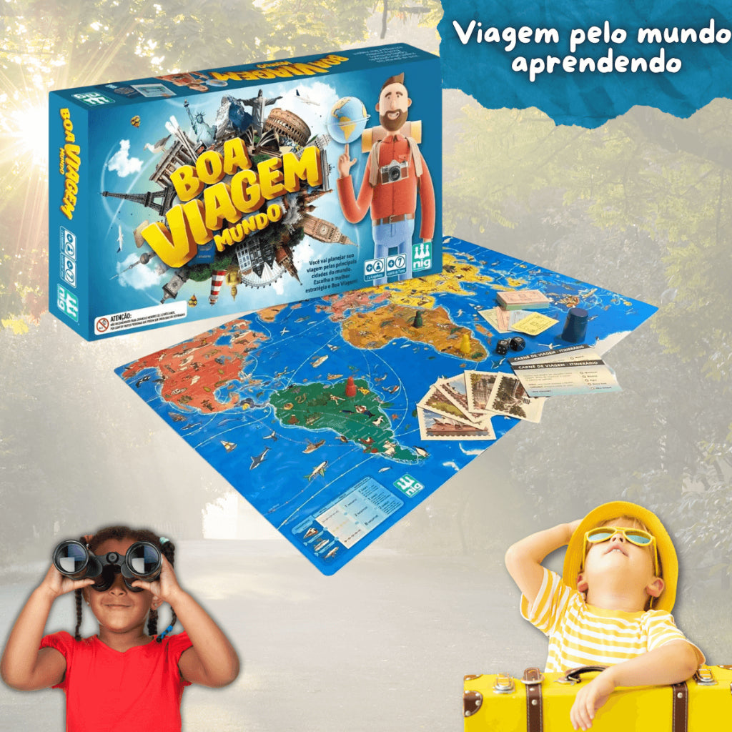 JOGO BOA VIAGEM MUNDO - UM MUNDO DE APRENDIZADO E DIVERSÃO PARA SEU FILHO!