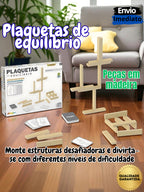 Jogo Desafio Montagem Plaquetas de Equilíbrio de Madeira MDF