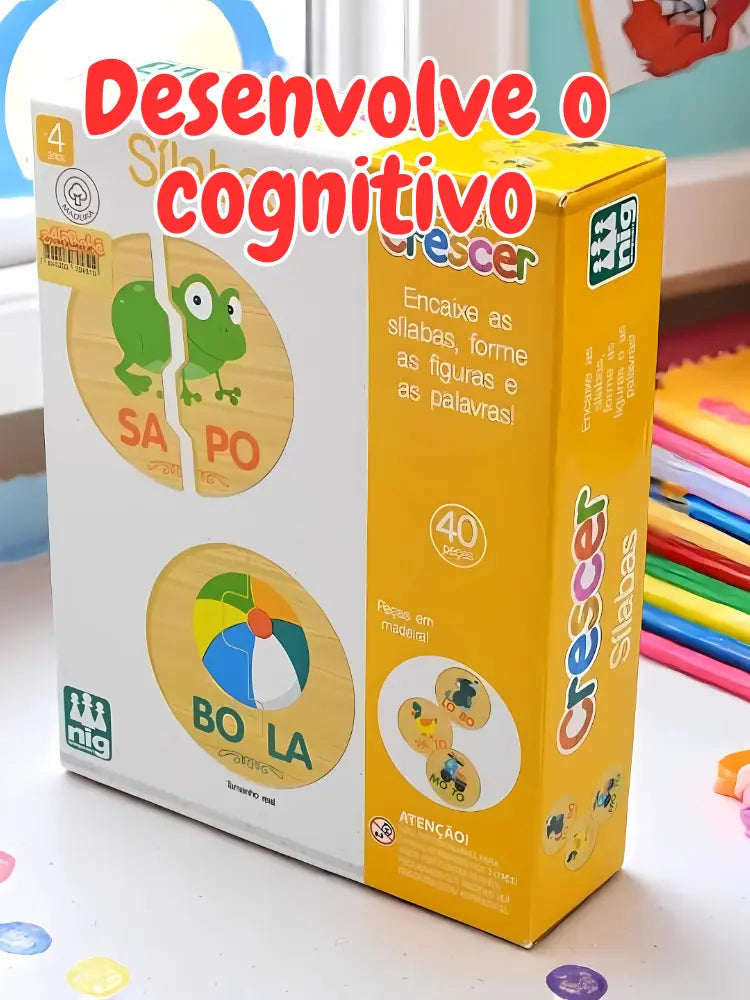 Kit Jogo Educativo Silabas, Alfabeto e Números