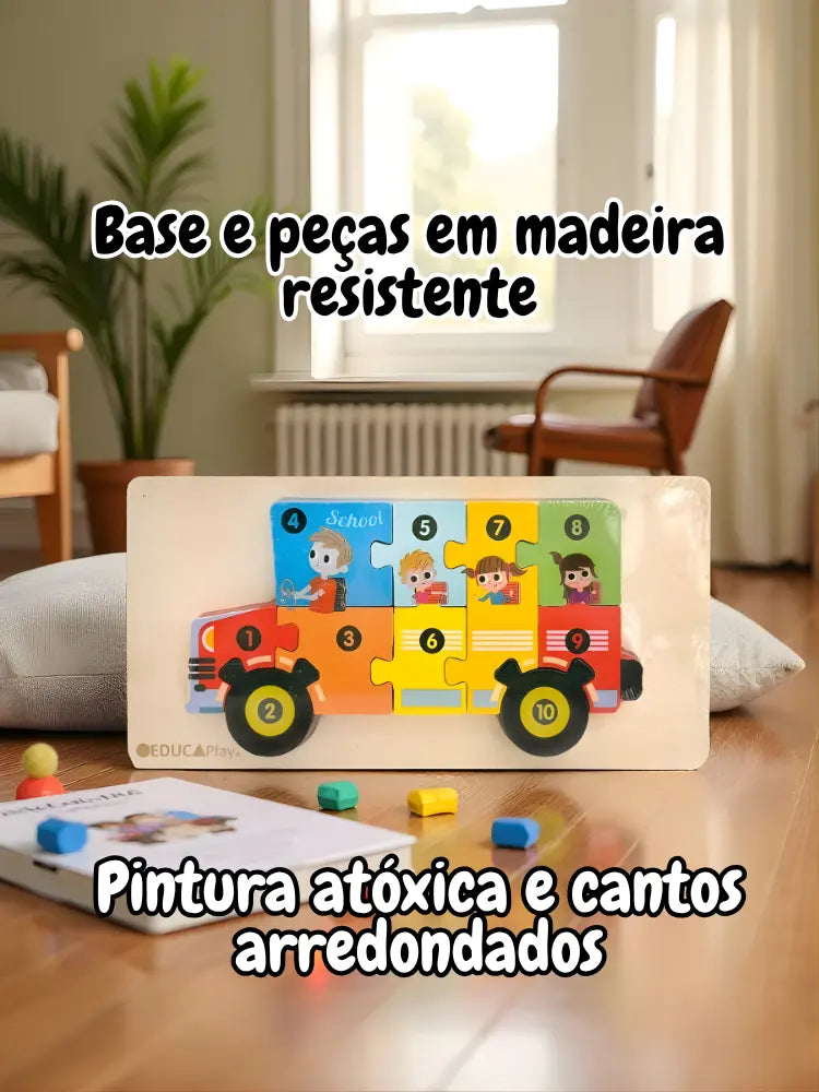Educaplay - Quebra Cabeça Educativo de Madeira