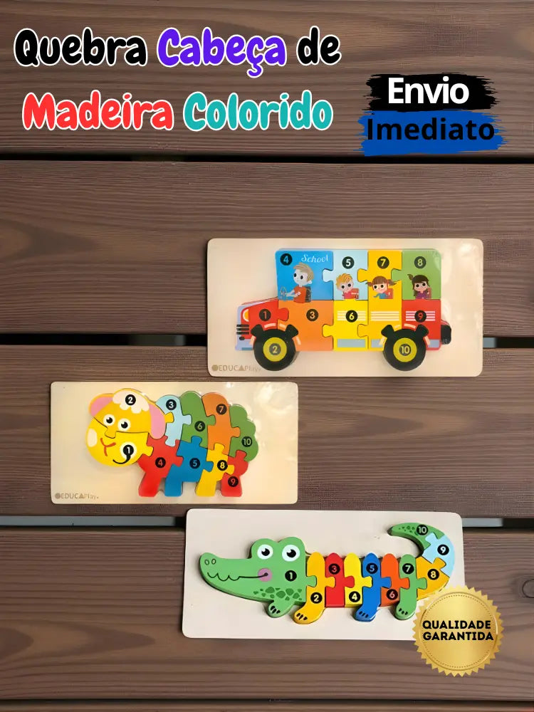 Educaplay - Quebra Cabeça Educativo de Madeira