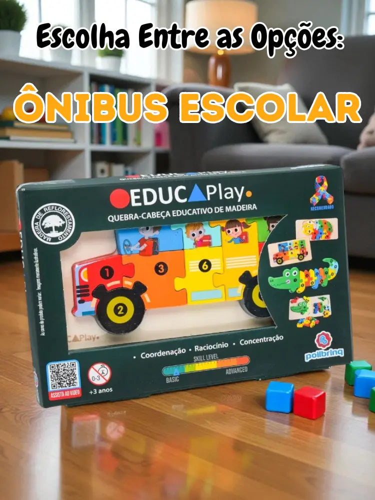 Educaplay - Quebra Cabeça Educativo de Madeira