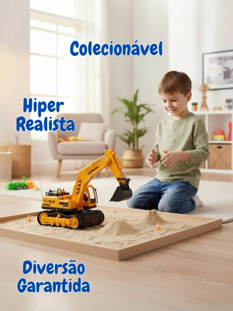 Carrinho de controle remoto - Retroescavadeira