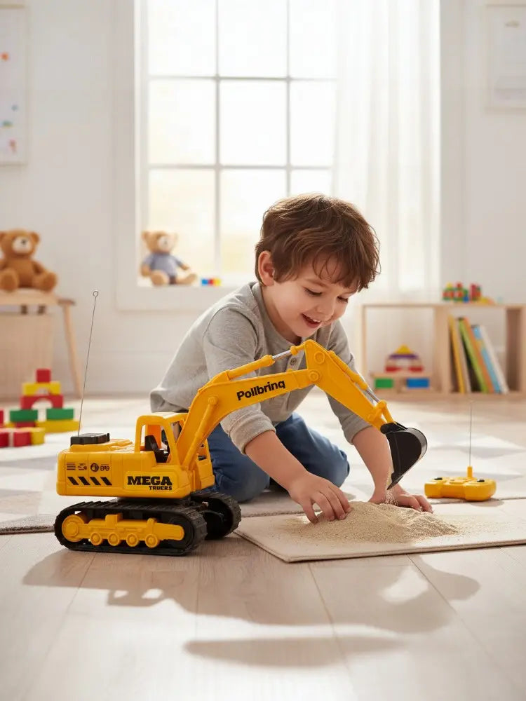 Carrinho de controle remoto - Retroescavadeira