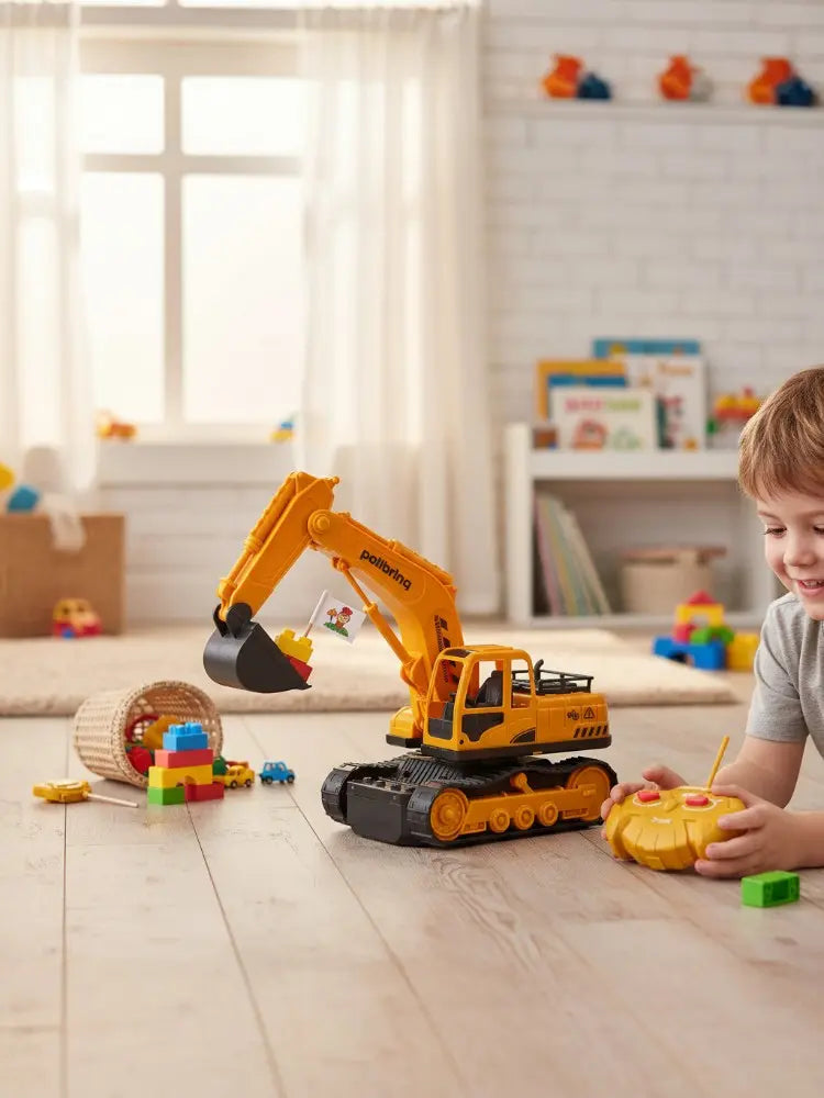 Carrinho de controle remoto - Retroescavadeira