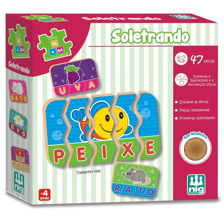 MAD - BE A BÁ - SOLETRANDO - 47 PEÇAS